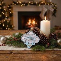Adorno de Pentagrama de Madera Contrachapada Personalizado para Eid Al Fitr |   Decoración Navideña Personalizada con Partituras |   Marca Xiaoyan, Artículos Religiosos para Niños
