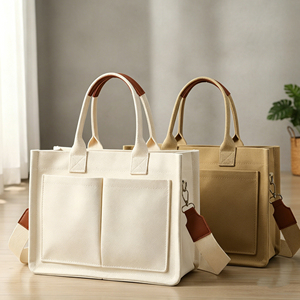 Sac fourre-tout en toile grande taille personnalisé pour femme, sac à bandoulière pour ordinateur portable, sac à livres pour étudiants, sacs de voyage, de <span class=keywords><strong>travail</strong></span>, d'université et de sport - Product Image 2
