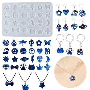 Juego <span class=keywords><strong>de</strong></span> Moldes <span class=keywords><strong>de</strong></span> Silicona para Resina, Diseño Creativo DIY, Variedad <span class=keywords><strong>de</strong></span> Libélulas y Mariquitas, para Joyería, Pendientes y Adornos - Product Image 1