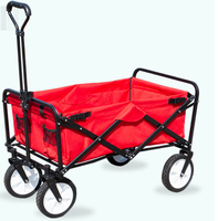 Chariot pliable en acier robuste pour la plage, le camping, le pique-nique, le sable et l'extérieur