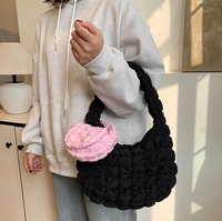Nouveau portefeuille matelassé à fermeture éclair mignon porte-monnaie matelassé moelleux petit porte-monnaie porte-clés mini sac matelassé