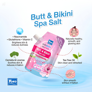Y759 Yoko Gold Butt & Bikini Spa Salt Niacinamide 250g. Gentle Salt <b>Scrub</b> Formulated for Delicate <b>Body</b> Areas Prone to Dullness - Product Image 3
