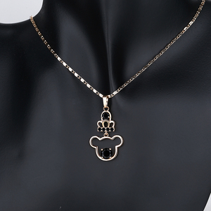 여성 원래 높은 Rawmouse 황동 18K 금도금 지르콘 패션 목걸이 여성용 문 보석 세트 - Product Image 3