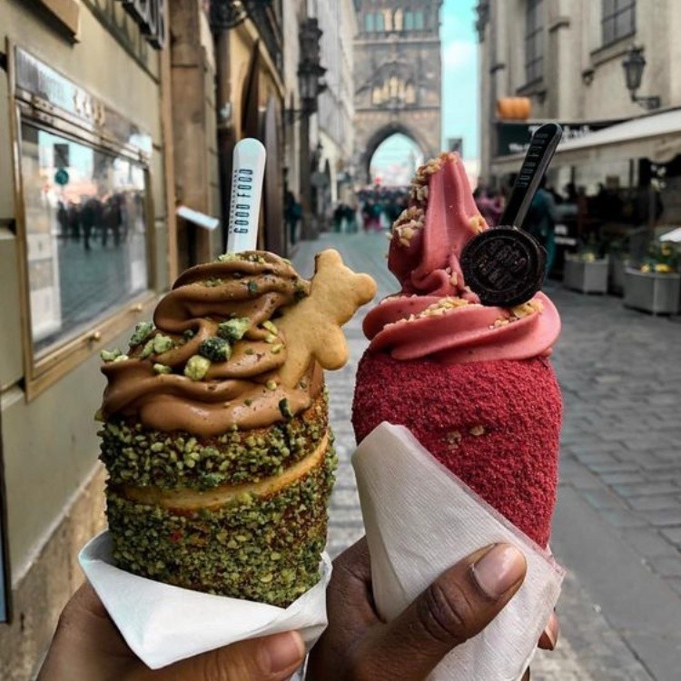 Chimney Cake Donut Ice Cream Cone