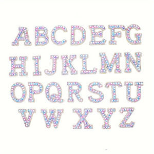 Patchs lettres 3D <span class=keywords><strong>en</strong></span> perles et strass A-Z pour sacs, chapeaux, jeans, robes de mariée, bijoux et accessoires DIY - Product Image 6