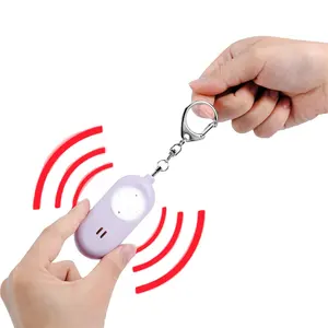 个人安全钥匙链报警器为女性制造130分贝带发光二极管灯钥匙扣防御警报器CE FCC RoHs