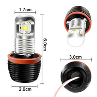 Feux antibrouillard et phares LED Angel Eye Ring 10W, compatibles avec E39 E46 E90 E92