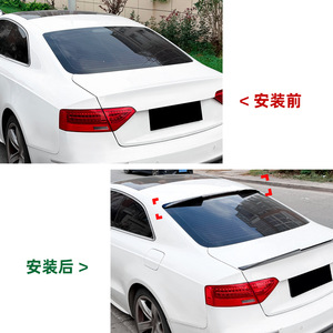Audi A5 8T Coupe <b>Rear</b> <b>Spoiler</b> Piano Black Carbon Fiber Texture Ducktail Trunk Lip 2007-2016 - Product Image 4