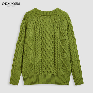 Pulls en tricot à manches longues personnalisés pour femmes, pulls d'hiver au crochet, pulls pour femmes âgées, fournisseurs de pulls d'automne pour femmes - Product Image 3