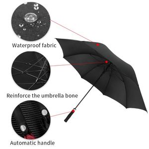 Reinforce and Strengthen Double Layer Waterproof Customizable Uv Golf Umbrella for Sale - Product Image 6