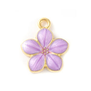 Nouveau bricolage bijoux alliage goutte d'huile fleur de cerisier HyunA Style pendentif boucles d'oreilles cheveux accessoires Bracelet matériaux en gros - Product Image 6