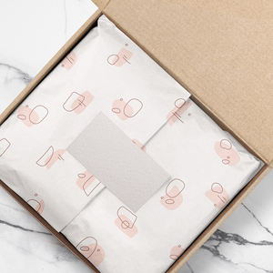 Papel de seda abstracto Rosa minimalista, juego de pegatinas de agradecimiento, papel de regalo de Boutique, embalaje para ropa, envoltura de zapatos - Product Image 4