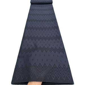 Tessuto NI.AI Marrone Lucido per Uomo, Pizzo Africano in Cotone di Alta Qualità, Voile Svizzero in Cotone, 5 Iarde per Matrimoni e Feste - Product Image 4