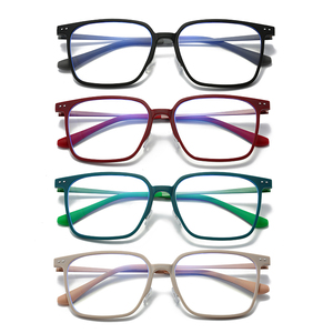 Lunettes de lecture unisexes HS2233 à monture intégrale carrée en PC, de bonne qualité, fines, pour <span class=keywords><strong>presbytie</strong></span>, monture verte et noire pour homme et femme - Product Image 3