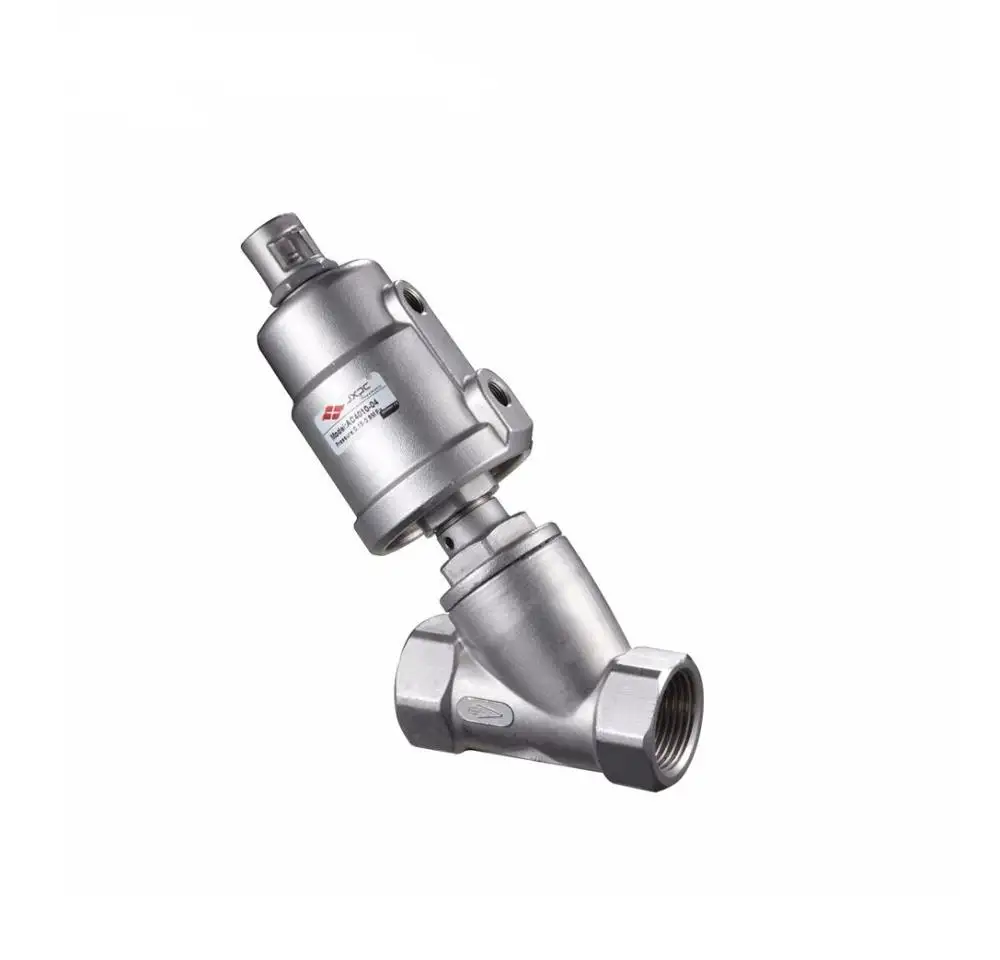 Pneumatic Mechanical Valves Pneumatic Actuator Stainless Steel Right Angle Seat Valve