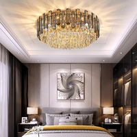Lustre en cristal nordique pour salon, décoration moderne de luxe, lampe de plafond intérieure