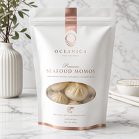 Sachet Doypack Mat Personnalisé pour Dumplings Surgelés avec Grande Fenêtre et Fermeture Ziplock – Emballage Premium Fait Main pour Momo (SUP)