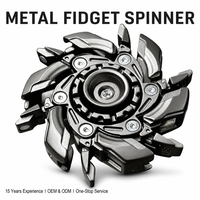 Mainan fidget gyro mekanik kustom untuk meredakan stres, mainan fidget open armor, mainan putar EDC, fidget spinner mecha logam