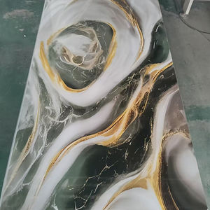 Panel de Pared de Diseño Artístico Natural de Fábrica China, Panel de <span class=keywords><strong>PVC</strong></span> para Efecto Brillante Dorado de Lujo, Panel UV con Efecto Mármol Brillante - Product Image 2