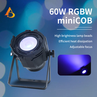 Mini Proyector LED COB RGBW 4 en 1 de 60W, DMX512, Enfoque Ajustable, para DJ, Discoteca, Bar, Fiesta, Boda, Iluminación de Escenario