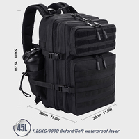 Sac à dos tactique de randonnée Trailpop, imperméable, pour le sport, les voyages d'affaires, 45L, avec compartiment à chaussures