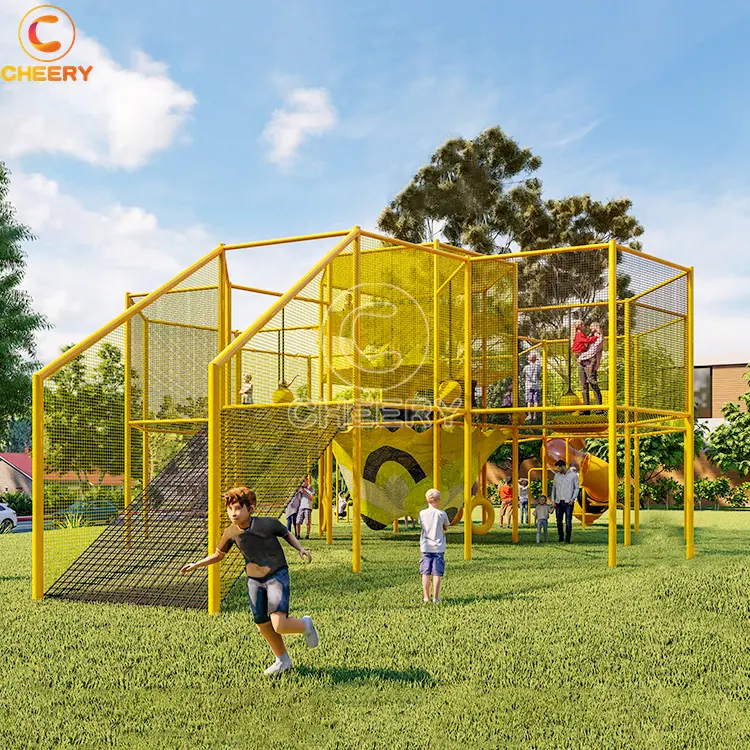 Uitbreiding Park Entertainment Games Pretpark Attracties Speeltuin Klimtouw Net Voor Kinderen