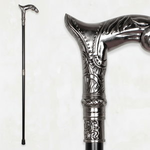 Canne de marche en laiton de luxe pour personnes âgées, offrant un soutien, une stabilité et une apparence royale pour les besoins quotidiens de marche - Product Image 1