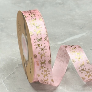 Rubans de Noël en gros pour emballage de fleurs et gâteaux, motif <span class=keywords><strong>poisson</strong></span> <span class=keywords><strong>rouge</strong></span> coloré, satin gaufré or laser - Product Image 2