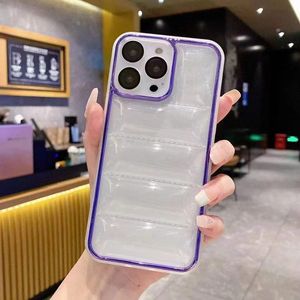 Funda de moda al por mayor, diseño de lujo, chaqueta de plumón, fundas de teléfono acolchadas de TPU a granel para Oppo A38 <span class=keywords><strong>A77</strong></span> A15 RENO 8T REALME C30 - Product Image 1