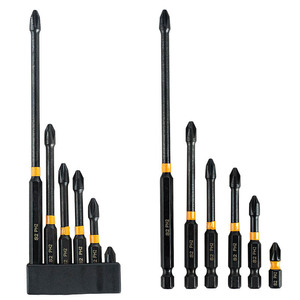 Yunbei Impact <b>Screwdriver</b> <b>Bit</b> 1/4 in Hex Shank Black Oxide Phillips PH2 Electric Drill <b>Bit</b> <b>Set</b> - Product Image 1