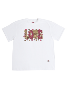 T-shirt da donna taglie forti per San Valentino, a maniche corte, 100% cotone, stampata, vestibilità ampia, girocollo casual, in jersey, primavera estate - Product Image 1