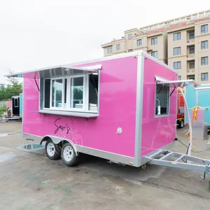 Aprovado 12ft Food Trailer Concessão Trailer reboque móvel do alimento com cozinha completa DOT certificado