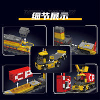 Jouet éducatif MK World Railway 12027S, blocs de construction, locomotive, wagon motorisé, plastique ABS, transport, assemblage, EN71 1257, pour les enfants