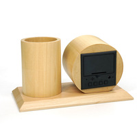 Jam meja kayu Alarm
