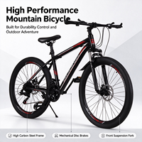 Sepeda Gunung Full Suspension Hitam Rangka Serat Karbon Rem Cakram 26 27.5 29 Inch MTB untuk Semua Medan Bersepeda