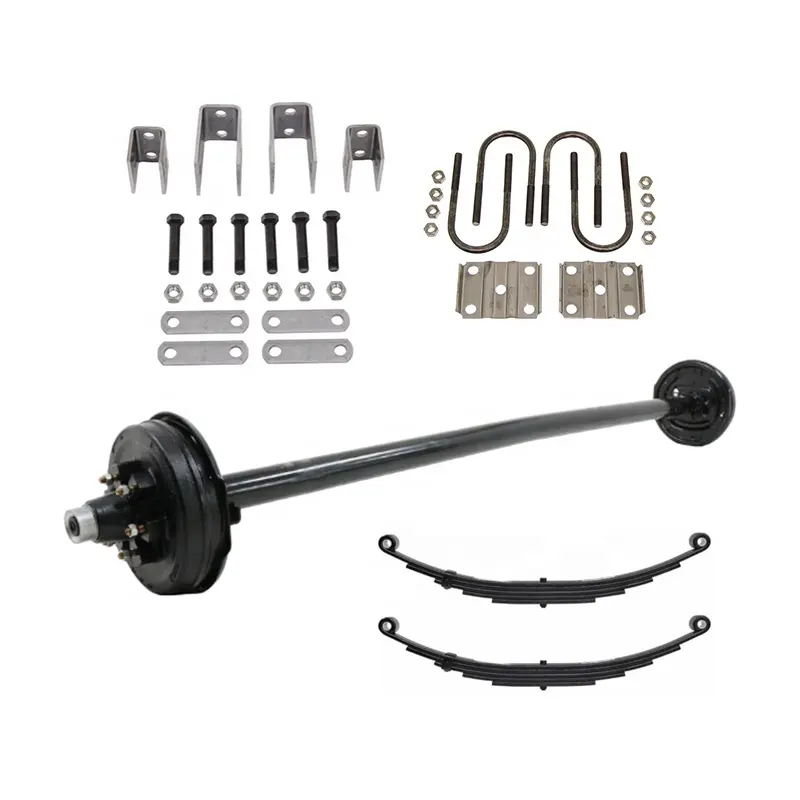 Factory Supply 10 12 inch Electric/ Hydraulic Drum Brake Axle for Flat Top Trailer