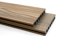 Plancher de terrasse en composite co-extrudé WPC sans vis ni perçage, anti-UV, écologique, sans joint, creux, pour jardin extérieur