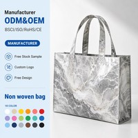 Sac cadeau personnalisé imprimé en couleur, non tissé, pliable, laminé, imperméable, réutilisable, écologique, sac fourre-tout promotionnel
