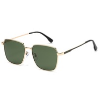 Lunettes de soleil polarisées pour hommes, monture carrée de grande taille, protection UV400 pour la conduite, la pêche, les sports de plein air