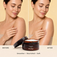 Beurre corporel personnalisé à la noix de Kukui, marque privée OEM ODM, texture dense et luxueuse non fouettée, hydratation longue durée, lissage de la peau