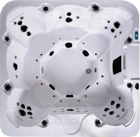Baignoire en acrylique Balboa pour 6 personnes Baignoire à remous de luxe pour l'extérieur Bain à remous autoportant Massage pour le jardin