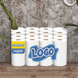 Papier toilette personnalisé 3 plis jetable, antibactérien, écologique, absorbant, ultra doux, résistant, en pâte de bois vierge, blanc naturel à pois - Product Image 2