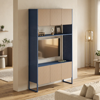 Armoire de rangement multimédia en acier et bois TOPOHUT PBSA/BTR FF&E Projects, structure KD en acier CR et panneaux MFC, conforme TSCA VI