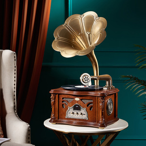 Tocadiscos Clásico Retro con Función de Altavoz BT, Reproductor de Vinilos Vintage, Decoración para el Hogar, Regalo para Sala de Estar - Product Image 3