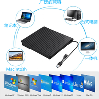 Unidad de CD/DVD portátil USB 3,0 y reproductor óptico lector escritor quemador CD ROM +/- RW Unidad óptica para ordenador portátil externo