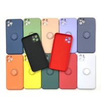 Coques de téléphone antichoc en silicone liquide avec anneau magnétique pour iPhone 17 16 15 14 13 12 11 Pro Max Mini XR 8 7 Plus