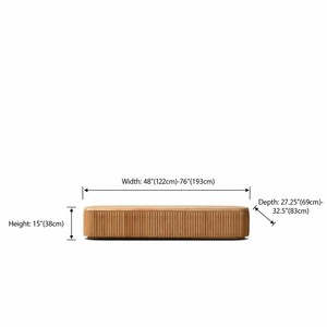 Spanish Style <b>Rounded</b> Corner Grade A Teak Wood Outdoor Coffee <b>Table</b> Smooth Hand Polished Finish for Private Garden Projects - Product Image 3