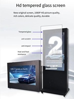 Écran publicitaire commercial étanche en promotion, panneau d'affichage numérique autonome extérieur LCD LED 4K sur pied