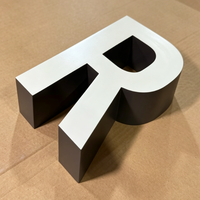 Enseigne lumineuse LED 3D personnalisée en acier inoxydable, lettres de logo rétroéclairées, publicité commerciale, étanche IP65