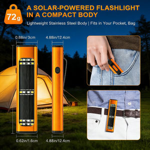 Linterna Plana Solar Recargable Alecter Solar de 100 Lúmenes, LED Multifuncional Táctica EDC, 7 Modos, Resistente al Agua IP65 - Product Image 6